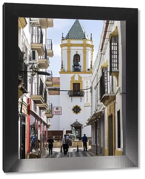 Spain, Anadalusia, Malaga, Ronda, Partial view of Our Lady of Good Help church