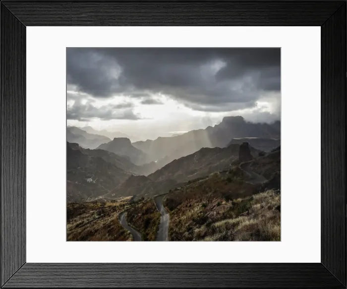 Framed Print : Spain, Canary Islands, Gran Canaria, Tejeda, Landscape in the Roque Nublo park Framed Print : Spain, Canary Islands, Gran Canaria, Tejeda, Landscape in the Roque Nublo park