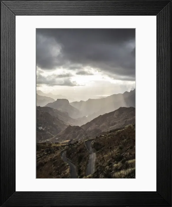 Framed Print : Spain, Canary Islands, Gran Canaria, Tejeda, Landscape in the Roque Nublo park