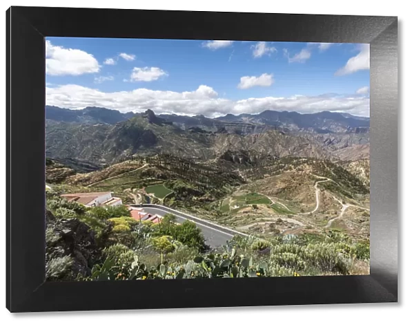 Spain, Canary Islands, Gran Canaria, Artenara, Landscape from Unamuno viewpoint