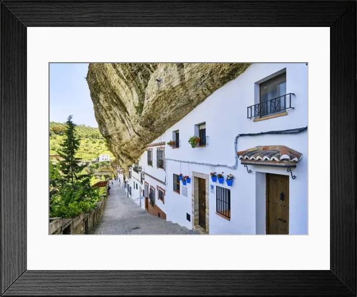 Framed Print : Troglodyte cave dwelling of Setenil de las Bodegas, Andalucia. Spain Framed Print : Troglodyte cave dwelling of Setenil de las Bodegas, Andalucia. Spain