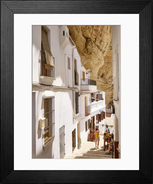 Framed Print : Troglodyte cave dwellings at the narrow streets of Setenil de las Bodegas, Andalucia. Spain Framed Print : Troglodyte cave dwellings at the narrow streets of Setenil de las Bodegas, Andalucia. Spain
