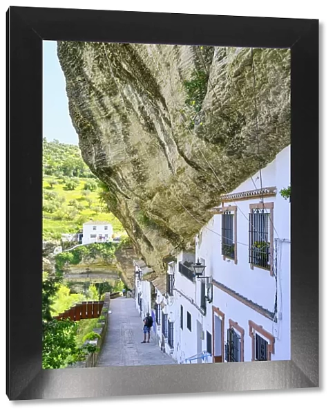 Troglodyte cave dwellings and bars at Setenil de las Bodegas, Andalucia. Spain
