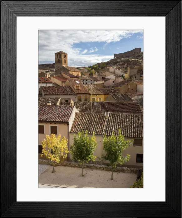 Framed Print : Spain, Castile and Leon, Soria, Sant Esteban de Gormaz, The center of the village