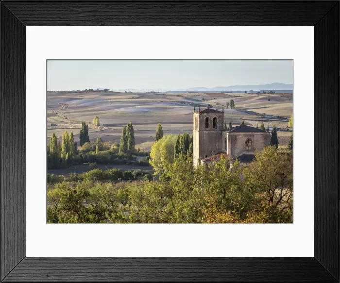 Framed Print : Spain, Castile and Leon, Burgos, Penaranda de Duero, Santa Anna church