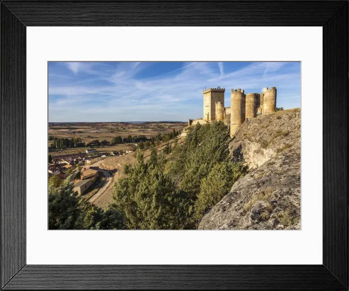 Framed Print : Spain, Castile and Leon, Burgos, Penaranda de Duero, The castle Framed Print : Spain, Castile and Leon, Burgos, Penaranda de Duero, The castle
