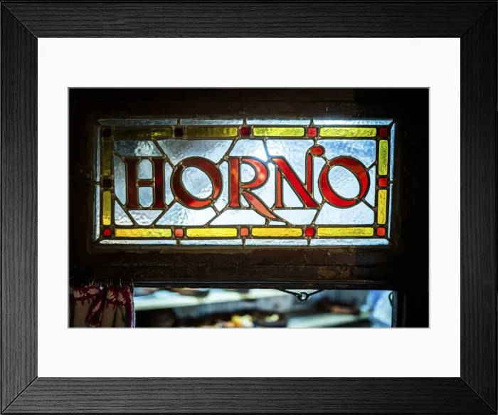 Framed Print : Spain, Madrid, Casa Botin, A glass window inside Casa Botin restaurant Framed Print : Spain, Madrid, Casa Botin, A glass window inside Casa Botin restaurant