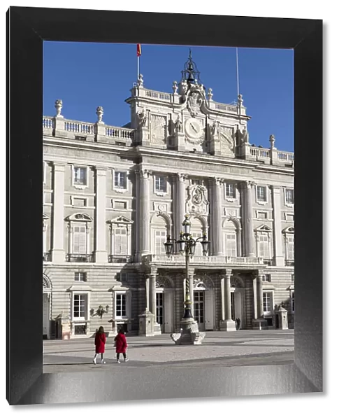 Spain, Madrid, Royal Palace, The front facade of the Royal Palace
