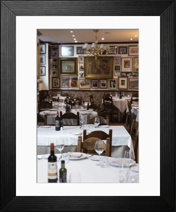 Framed Print : Spain, Madrid, Casa Ciriaco, The main dining room Framed Print : Spain, Madrid, Casa Ciriaco, The main dining room