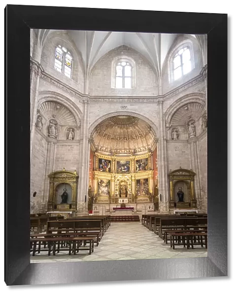 Spain, Castile and Leon, Burgos, La Vid, The vault cross and the altarpiece