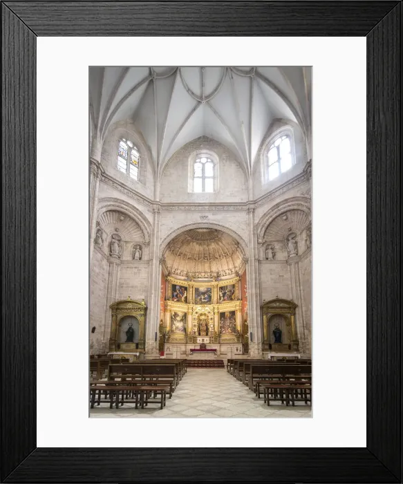 Framed Print : Spain, Castile and Leon, Burgos, La Vid, The vault cross and the altarpiece Framed Print : Spain, Castile and Leon, Burgos, La Vid, The vault cross and the altarpiece