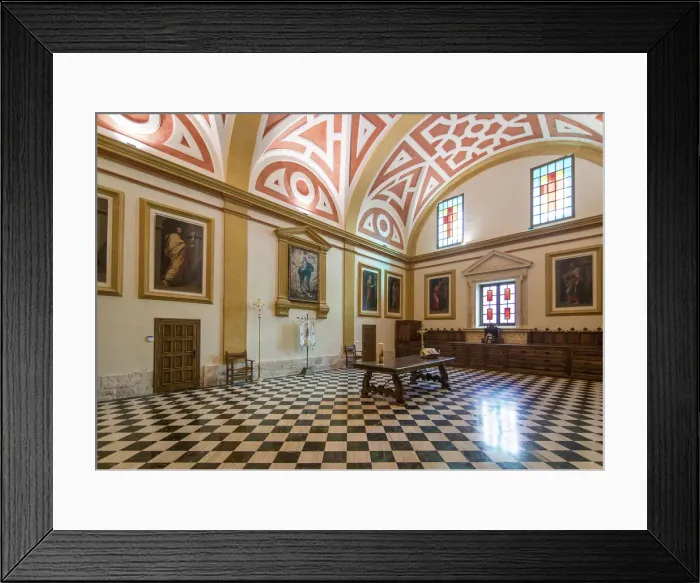 Framed Print : Spain, Castile and Leon, Burgos, La Vid, The sacristy