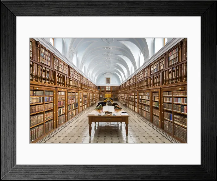 Framed Print : Spain, Castile and Leon, Burgos, La Vid, The library Framed Print : Spain, Castile and Leon, Burgos, La Vid, The library