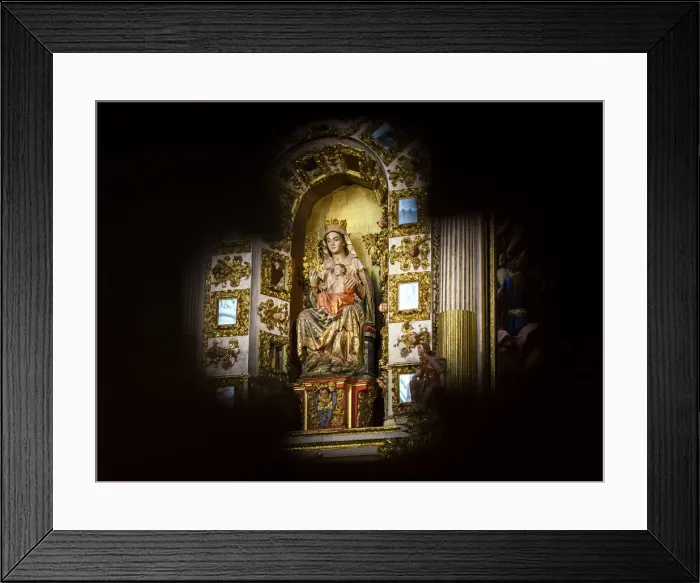 Framed Print : Spain, Castile and Leon, Burgos, La Vid, Statue of the Virgin of the vine Framed Print : Spain, Castile and Leon, Burgos, La Vid, Statue of the Virgin of the vine