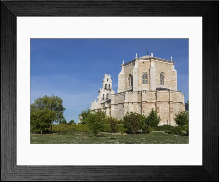 Framed Print : Spain, Castile and Leon, Burgos, La Vid, The monastery from the surrounding garden