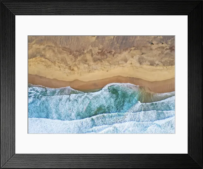 Framed Print : Spain, Canary Islands, Fuerteventura, Playa de Cofete, Aerial view of Cofete beach