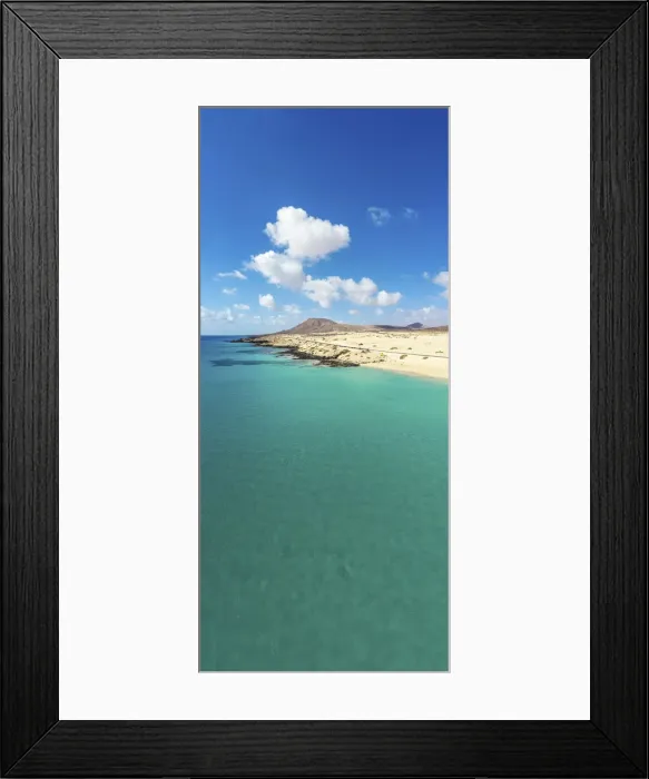 Framed Print : Spain, Canary Islands, Fuerteventura, Playa Alzada in the Natural Park of Corralejos