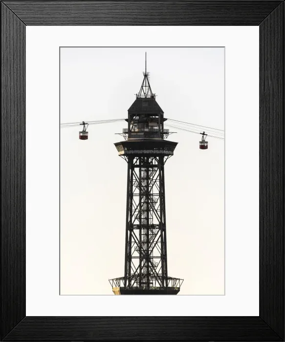 Framed Print : Spain, Catalonia, Barcelona, Moll 18 Barcelona, Jaume I Tower supporting the cableway Framed Print : Spain, Catalonia, Barcelona, Moll 18 Barcelona, Jaume I Tower supporting the cableway