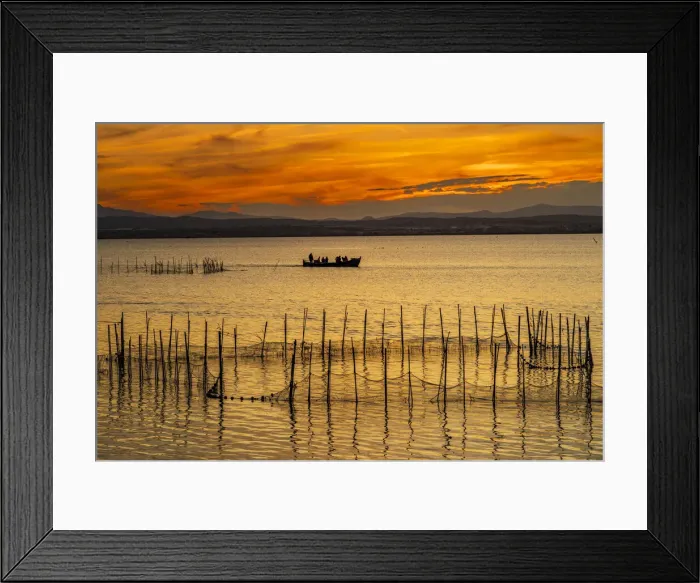 Framed Print : Scenic sunset at Albufera Natural Park, Valencia, Valencian Community, Spain Framed Print : Scenic sunset at Albufera Natural Park, Valencia, Valencian Community, Spain