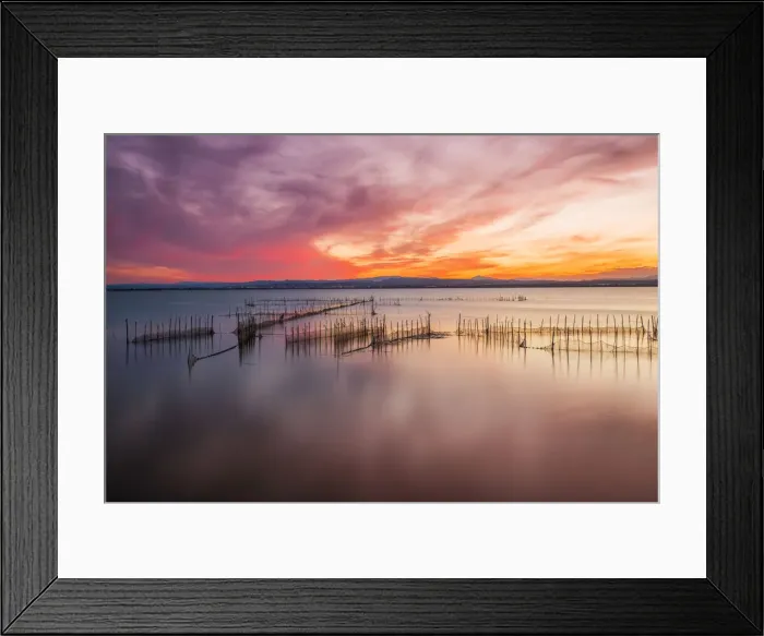 Framed Print : Scenic sunset at Albufera Natural Park, Valencia, Valencian Community, Spain Framed Print : Scenic sunset at Albufera Natural Park, Valencia, Valencian Community, Spain
