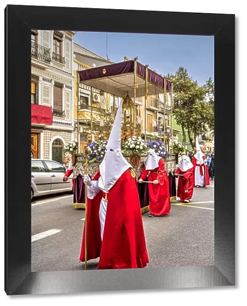 Procession of the Real Hermandad del Santo Caliz during the Easter Holy week (Semana Santa) in Valencia, Spain