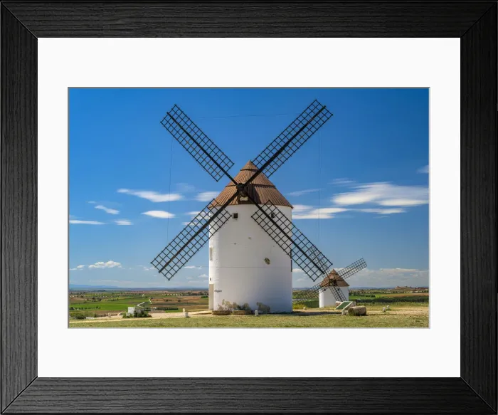Framed Print : Typical windmill, Mota del Cuervo, Castilla-La Mancha, Spain Framed Print : Typical windmill, Mota del Cuervo, Castilla-La Mancha, Spain