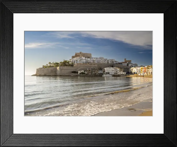 Framed Print : Old town and Knights Templar castle, Peniscola, Valencian Community, Spain Framed Print : Old town and Knights Templar castle, Peniscola, Valencian Community, Spain
