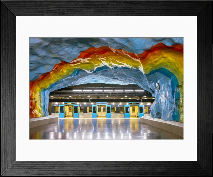 Framed Print : Stadion Metro Station, Stockholm, Sweden Framed Print : Stadion Metro Station, Stockholm, Sweden