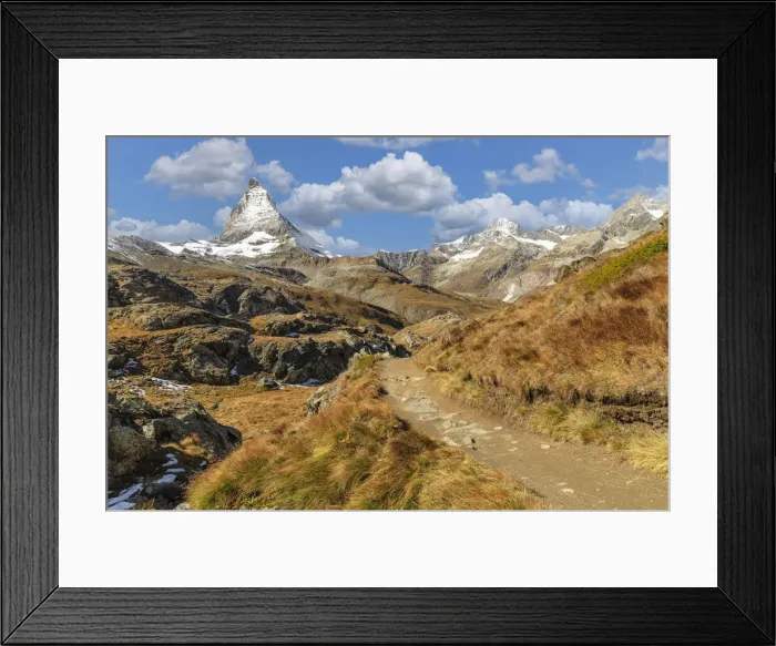 Framed Print : Matterhorn (4478m), Swiss Alps, Zermatt, Valais, Switzerland
