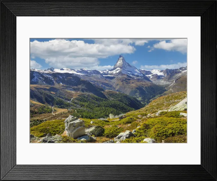 Framed Print : View from Blauherd to Matterhorn (4478m), Zermatt, Valais, Swiss Alps, Switzerland Framed Print : View from Blauherd to Matterhorn (4478m), Zermatt, Valais, Swiss Alps, Switzerland