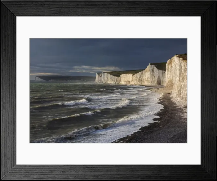 Framed Print : England, East Sussex, Eastbourne, Birling Gap, The Seven Sisters Cliffs and Beach Framed Print : England, East Sussex, Eastbourne, Birling Gap, The Seven Sisters Cliffs and Beach