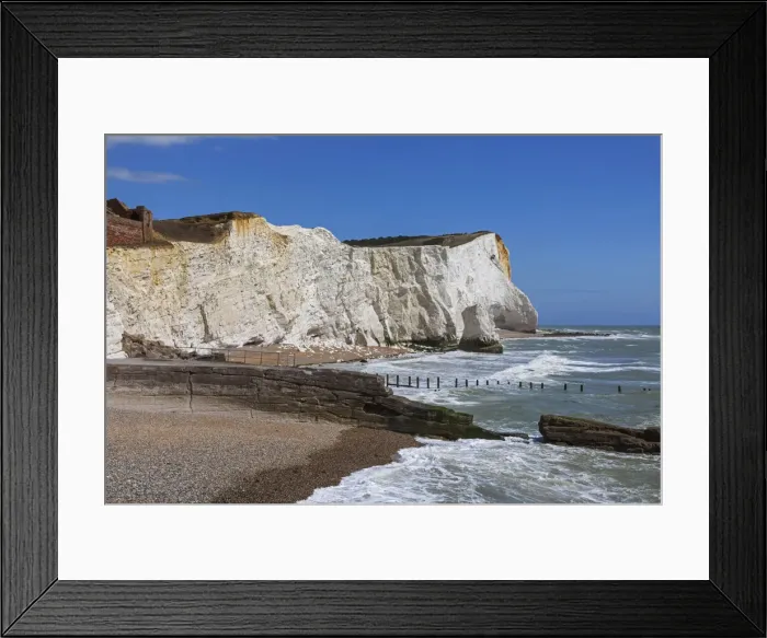 Framed Print : England, East Sussex, Seaford, Sleaford Head Cliffs