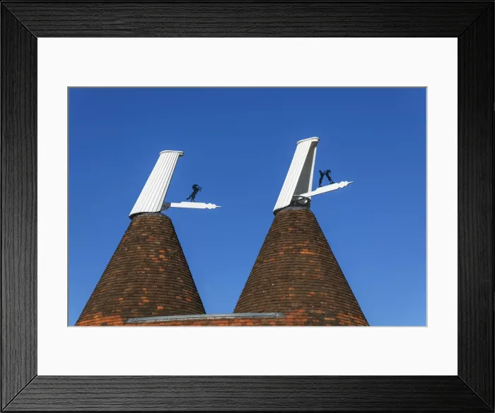 Framed Print : England, Kent, Converted Oast Houses aka Oasts Chimneys near Tunbridge Wells Framed Print : England, Kent, Converted Oast Houses aka Oasts Chimneys near Tunbridge Wells