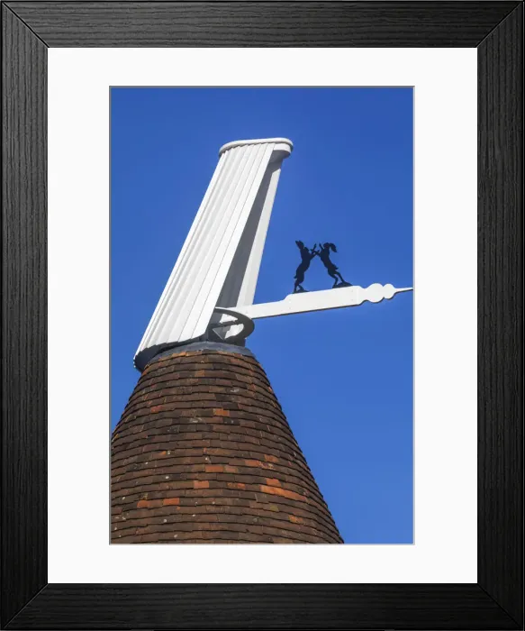 Framed Print : England, Kent, Converted Oast Houses aka Oasts Chimneys near Tunbridge Wells Framed Print : England, Kent, Converted Oast Houses aka Oasts Chimneys near Tunbridge Wells
