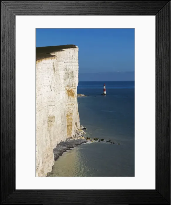 Framed Print : England, East Sussex, Eastbourne, Beachy Head, The Seven Sisters Cliffs and Beachy Head Lighthouse Framed Print : England, East Sussex, Eastbourne, Beachy Head, The Seven Sisters Cliffs and Beachy Head Lighthouse