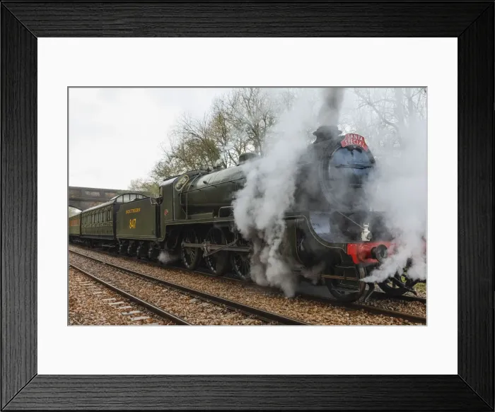 Framed Print : England, East Sussex, The Bluebell Railway, Santa Special Steam Train Framed Print : England, East Sussex, The Bluebell Railway, Santa Special Steam Train