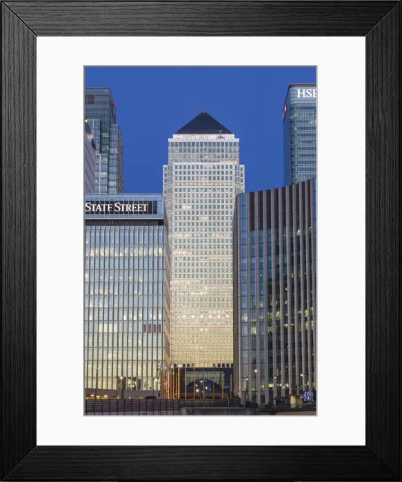Framed Print : England, London, Docklands, Canary Wharf Skyline Framed Print : England, London, Docklands, Canary Wharf Skyline