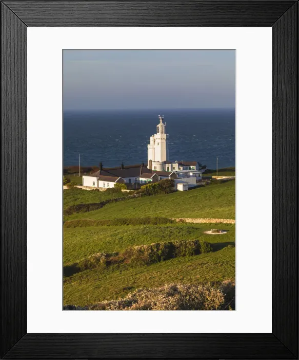 Framed Print : England, Isle of Wight, Niton, St. Catherines Lighthouse