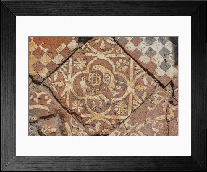 Framed Print : England, Hampshire, Portsmouth, Fareham, Titchfield Abbey aka Place House, The Medieval Floor Tiles Framed Print : England, Hampshire, Portsmouth, Fareham, Titchfield Abbey aka Place House, The Medieval Floor Tiles