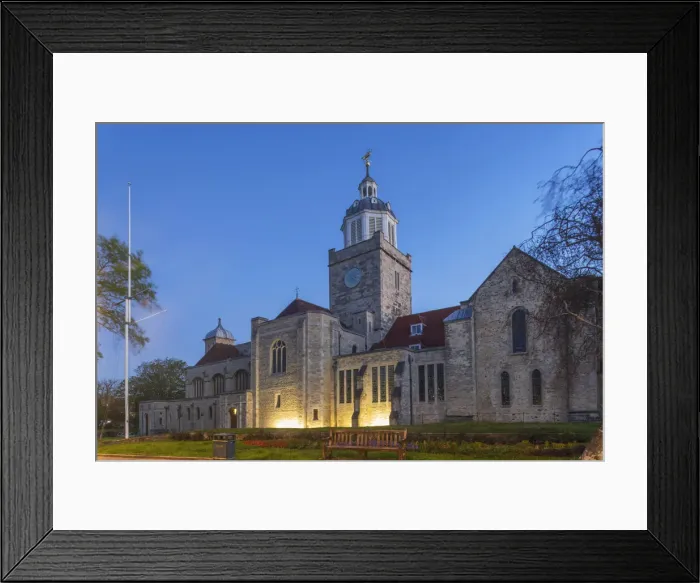 Framed Print : England, Hampshire, Portsmouth, Portsmouth Cathedral aka The Cathedral Church of St. Thomas of Canterbury