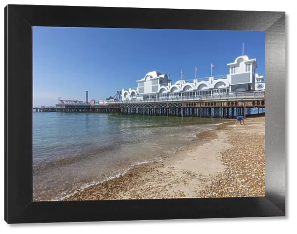 England, Hampshire, Portsmouth, Southsea, Southsea Beach and Pier