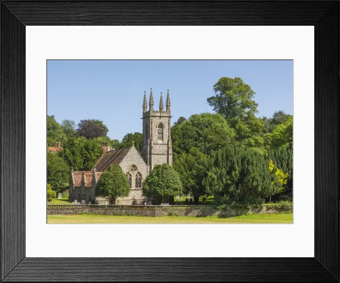 Framed Print : England, Hampshire, Alton, Chawton, Parish Church of St. Nicholas