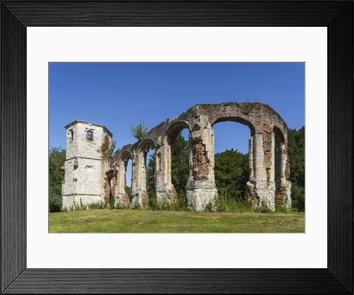 Framed Print : England, Hampshire, Basingstoke, Ruins of The Holy Trinity Chapel in The Holy Ghost Cemetery Framed Print : England, Hampshire, Basingstoke, Ruins of The Holy Trinity Chapel in The Holy Ghost Cemetery