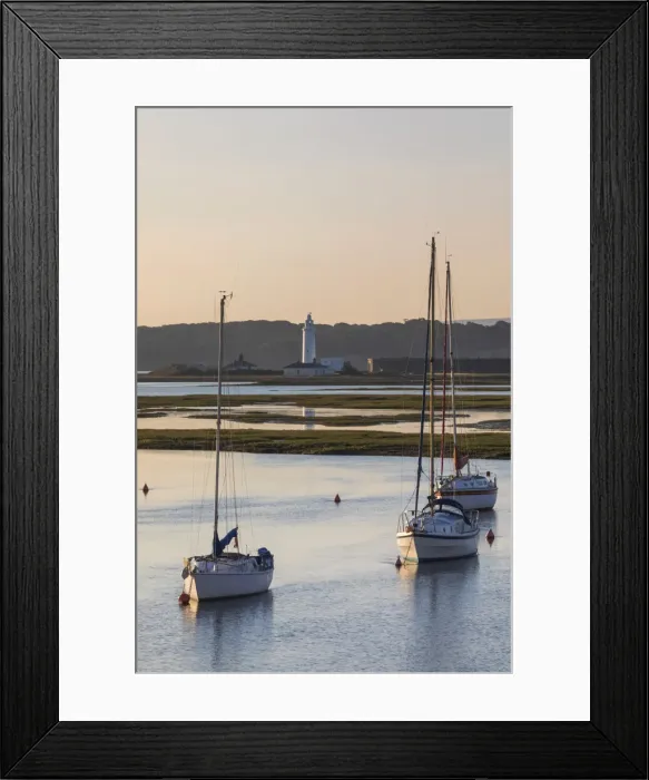 Framed Print : England, Hampshire, The New Forest, Keyhaven, Hurst Castle and Lighthouse