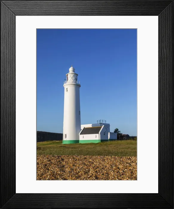 Framed Print : England, Hampshire, The New Forest, Keyhaven, Hurst Point Lighthouse and Hurst Castle