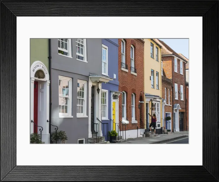 Framed Print : England, Hampshire, Portsmouth, Old Portsmouth, Colourful Georgian Era Buildings Framed Print : England, Hampshire, Portsmouth, Old Portsmouth, Colourful Georgian Era Buildings