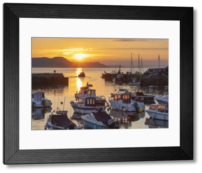 Framed Print : England, Dorset, Lyme Regis, The Harbour at Sunrise Framed Print : England, Dorset, Lyme Regis, The Harbour at Sunrise