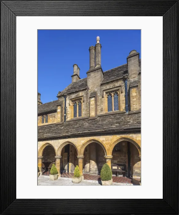Framed Print : England, Dorset, Sherborne, St. Johns Almshouse founded in 1437