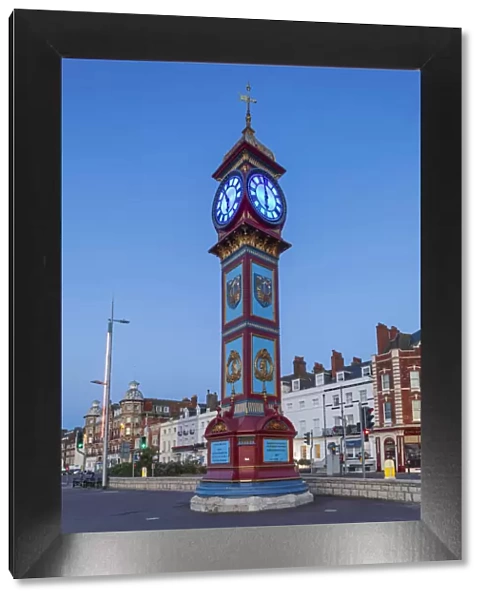 England, Dorset, Weymouth, Weymouth Esplanade, The Jubilee Clock Tower Erected in 1888 to Commemorate The Golden Jubilee of Queen Victoria