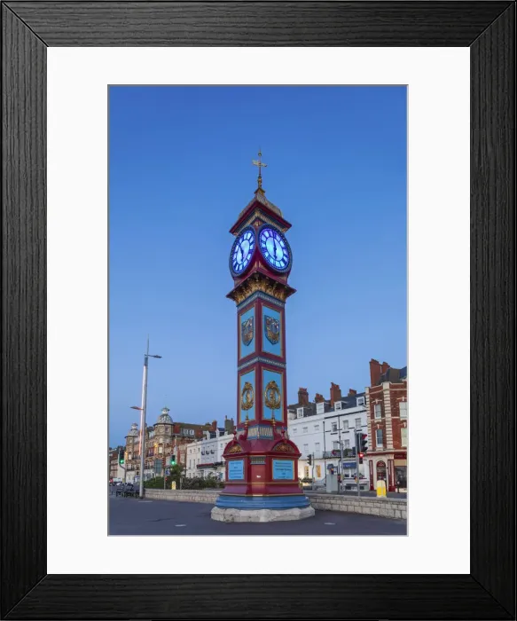 Framed Print : England, Dorset, Weymouth, Weymouth Esplanade, The Jubilee Clock Tower Erected in 1888 to Commemorate The Golden Jubilee of Queen Victoria Framed Print : England, Dorset, Weymouth, Weymouth Esplanade, The Jubilee Clock Tower Erected in 1888 to Commemorate The Golden Jubilee of Queen Victoria